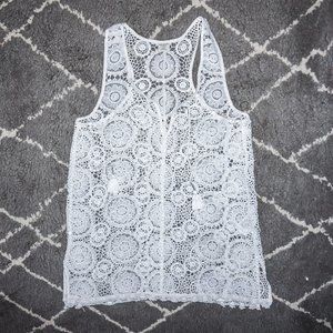 Crochet Long Tank or Swim Cover Up